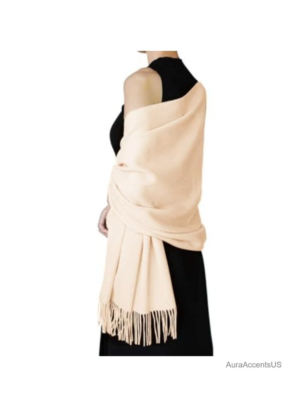 100% Merino Wool Shawl Wrap Thick Oversized Winter Pashmina Travel Scarf